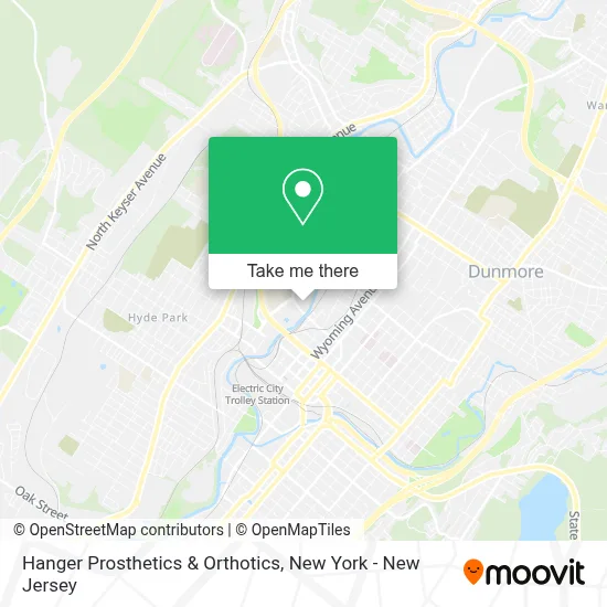 Hanger Prosthetics & Orthotics map