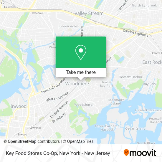 Key Food Stores Co-Op map