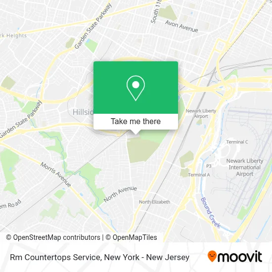 Rm Countertops Service map