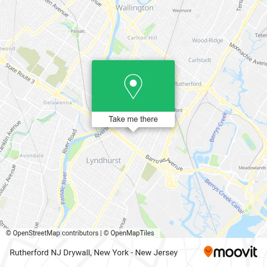 Rutherford NJ Drywall map
