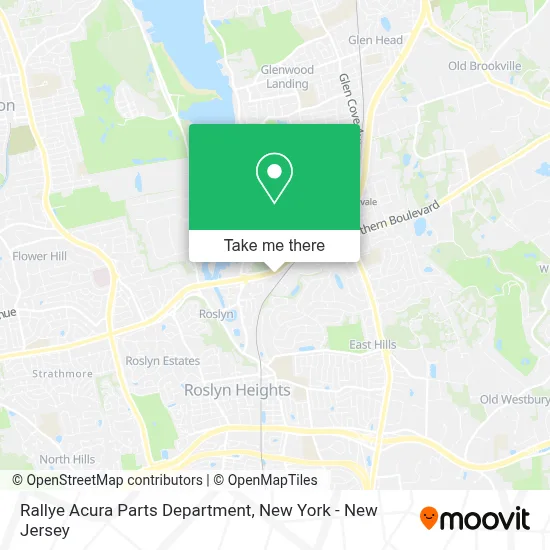 Rallye Acura Parts Department map