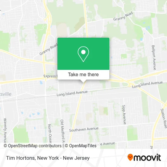 Tim Hortons map