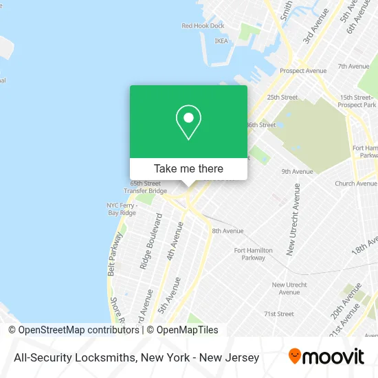 All-Security Locksmiths map