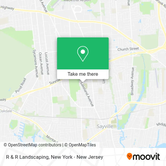 R & R Landscaping map