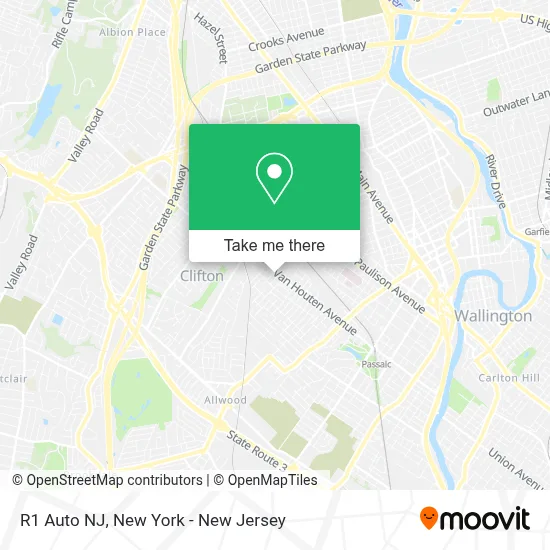 R1 Auto NJ map