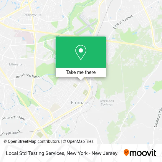 Local Std Testing Services map