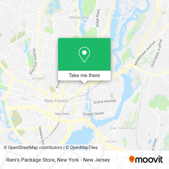 Rani's Package Store map