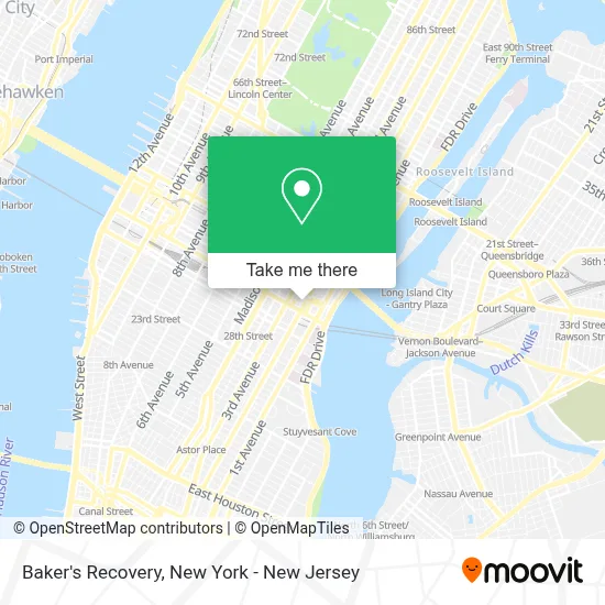 Baker's Recovery map