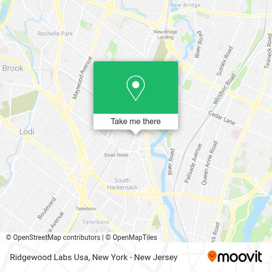 Ridgewood Labs Usa map