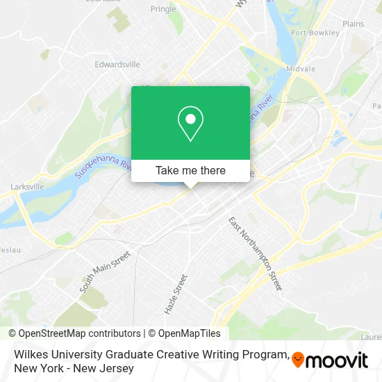 Wilkes University Graduate Creative Writing Program map