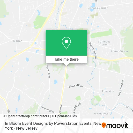 In Bloom Event Designs by Powerstation Events map