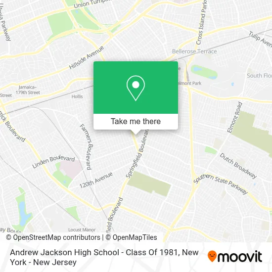 Andrew Jackson High School - Class Of 1981 map