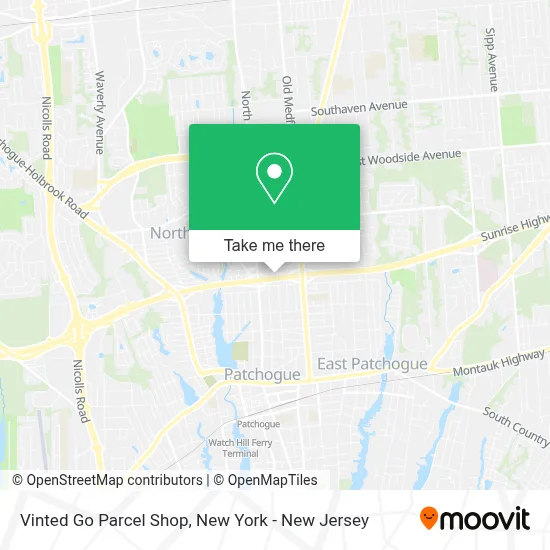 Vinted Go Parcel Shop map