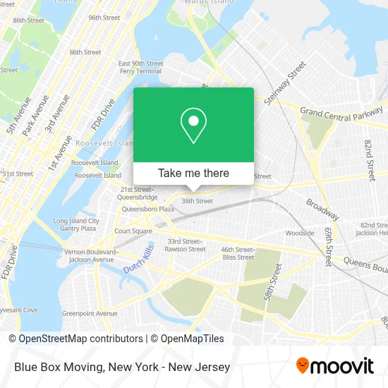 Blue Box Moving map