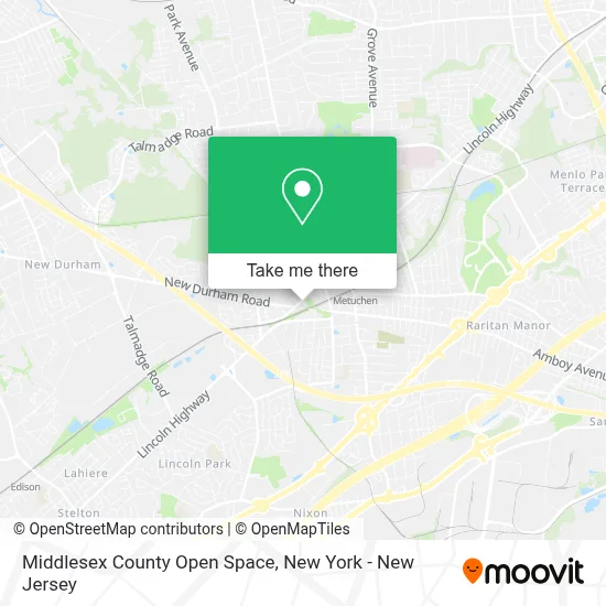 Middlesex County Open Space map