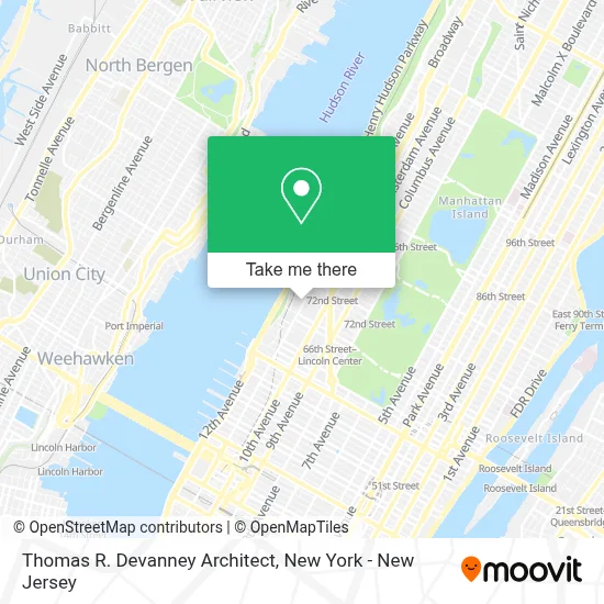 Thomas R. Devanney Architect map