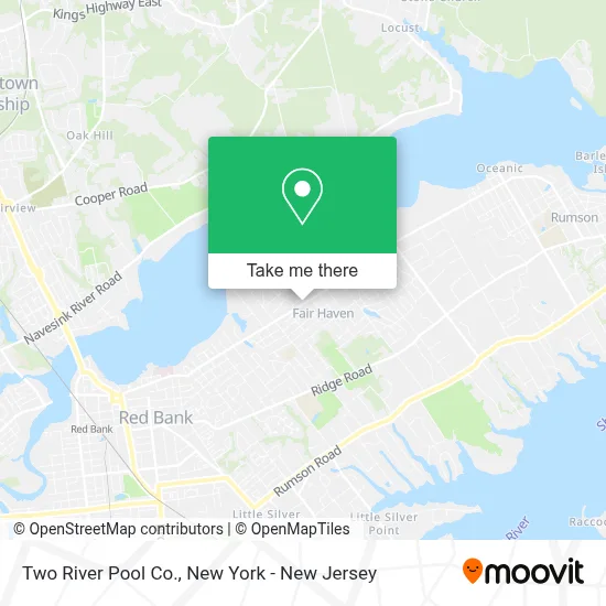 Two River Pool Co. map