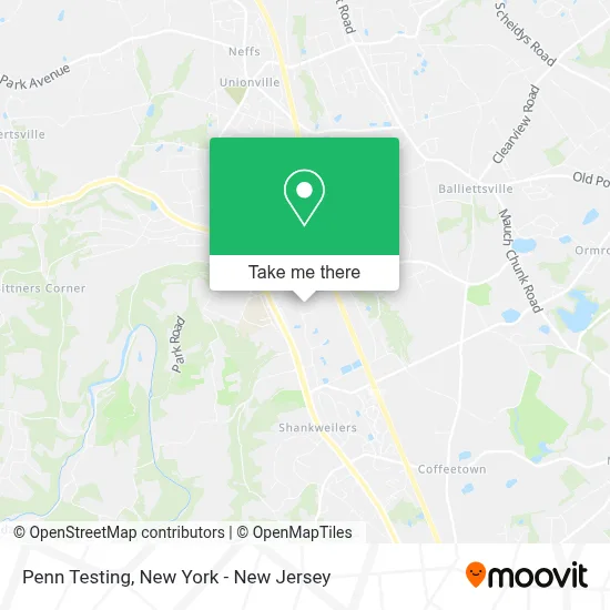 Penn Testing map