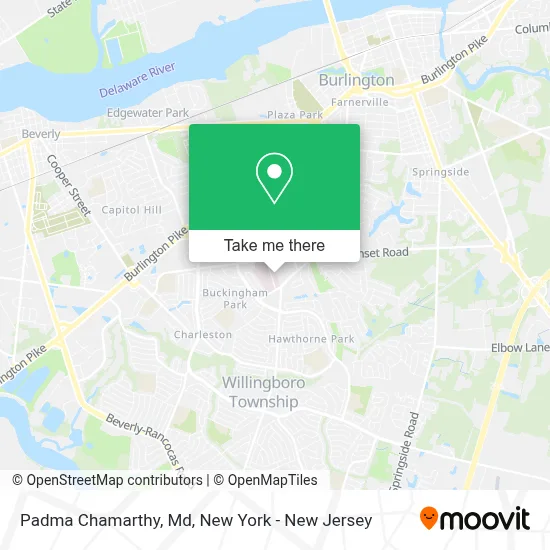 Padma Chamarthy, Md map