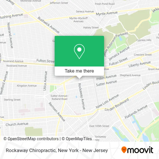 Rockaway Chiropractic map