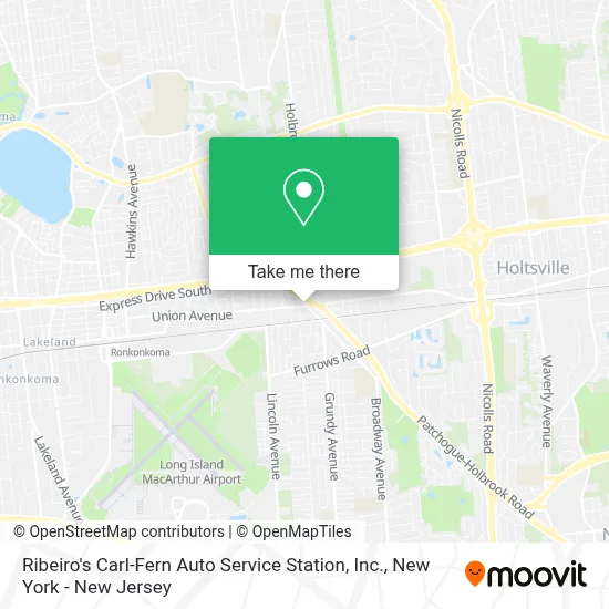 Ribeiro's Carl-Fern Auto Service Station, Inc. map