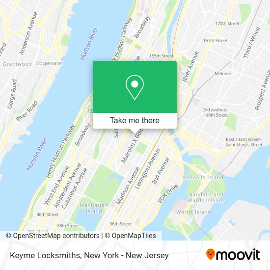 Keyme Locksmiths map