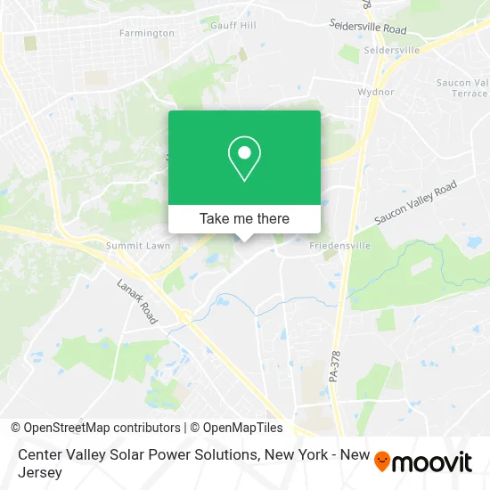 Center Valley Solar Power Solutions map