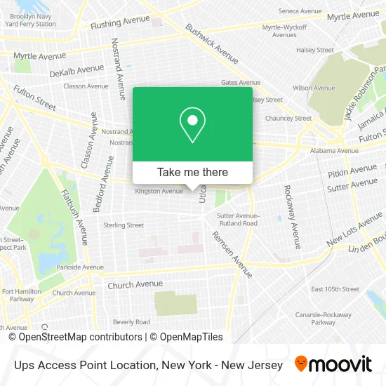 Ups Access Point Location map