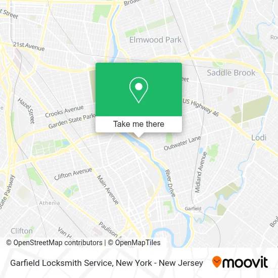 Garfield Locksmith Service map