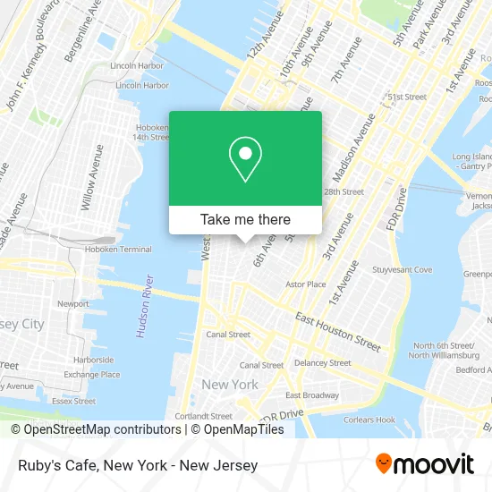 Ruby's Cafe map