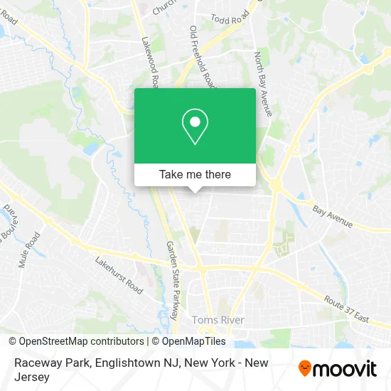 Raceway Park, Englishtown NJ map