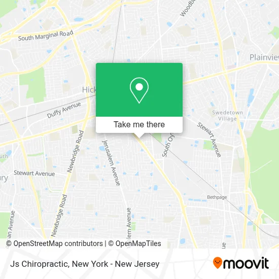 Js Chiropractic map