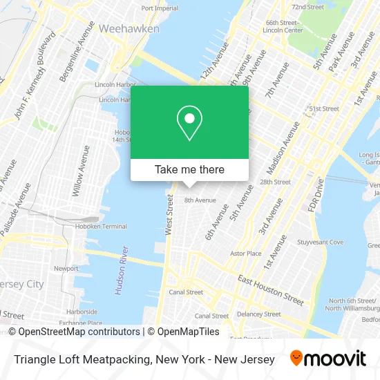 Triangle Loft Meatpacking map