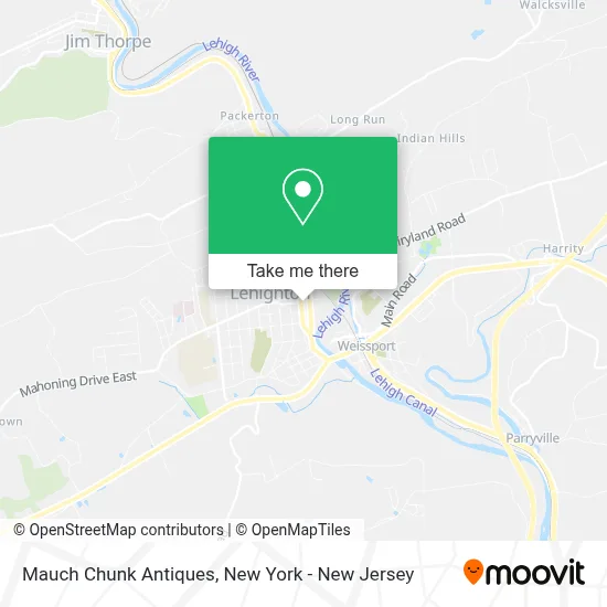 Mauch Chunk Antiques map