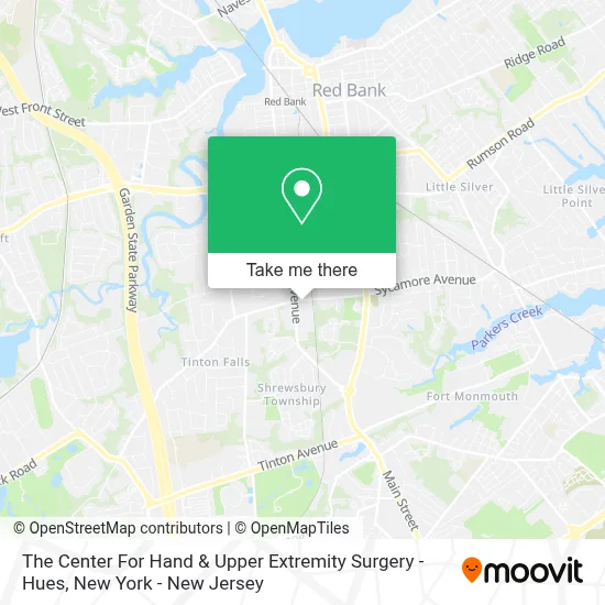 The Center For Hand & Upper Extremity Surgery - Hues map