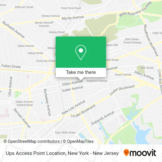 Ups Access Point Location map