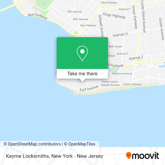 Keyme Locksmiths map