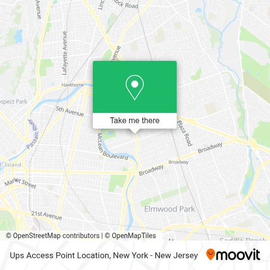 Ups Access Point Location map