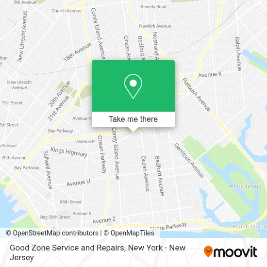 Good Zone Service and Repairs map