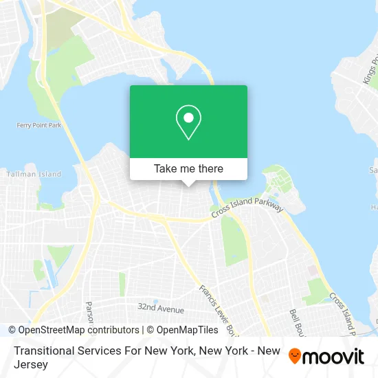 Transitional Services For New York map