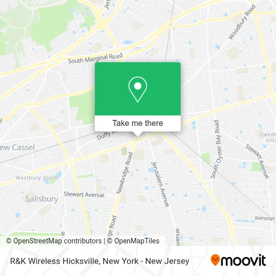 R&K Wireless Hicksville map