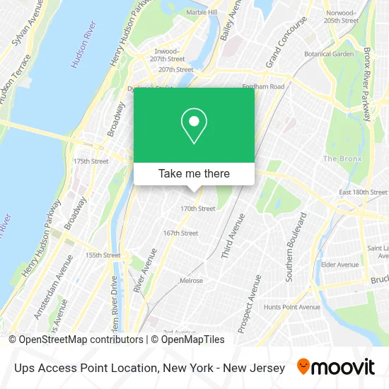 Ups Access Point Location map