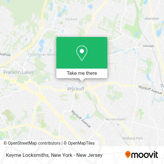 Keyme Locksmiths map