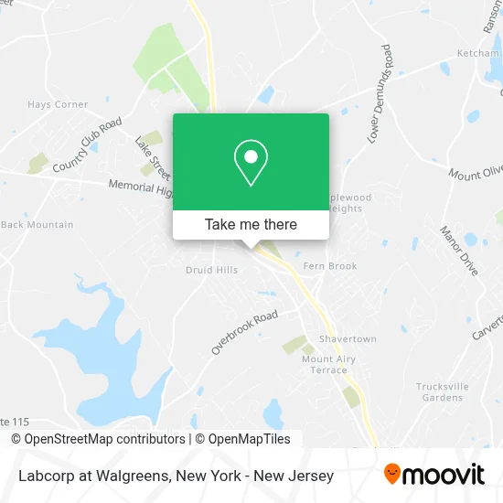 Labcorp at Walgreens map