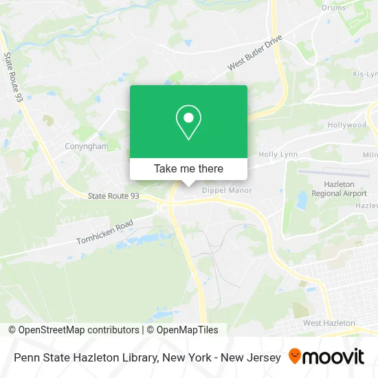 Penn State Hazleton Library map