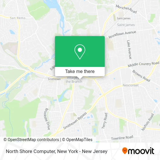 North Shore Computer map