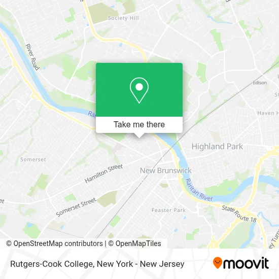 Rutgers-Cook College map
