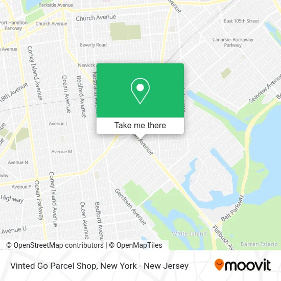 Vinted Go Parcel Shop map