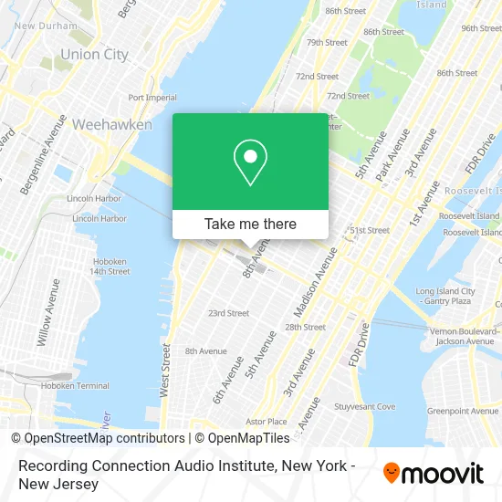 Recording Connection Audio Institute map