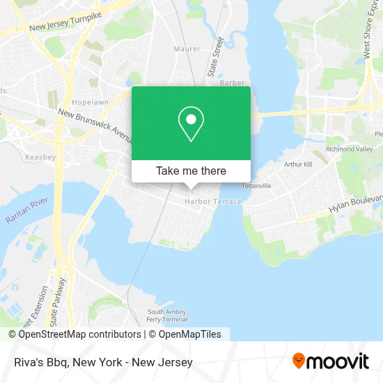 Riva's Bbq map